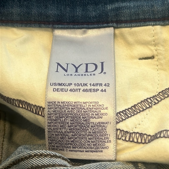NYDJ Women's Wide Cuff Capri Blue Jeans 10 - Picture 3 of 9